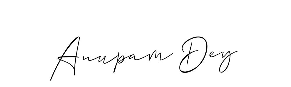 Use a signature maker to create a handwritten signature online. With this signature software, you can design (Allison_Script) your own signature for name Anupam Dey. Anupam Dey signature style 2 images and pictures png