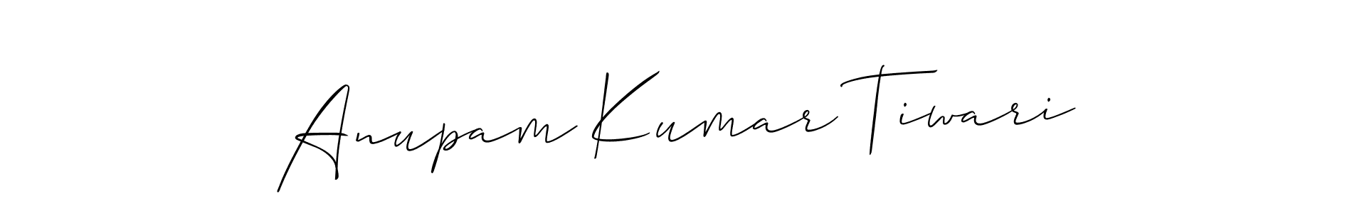 How to make Anupam Kumar Tiwari name signature. Use Allison_Script style for creating short signs online. This is the latest handwritten sign. Anupam Kumar Tiwari signature style 2 images and pictures png