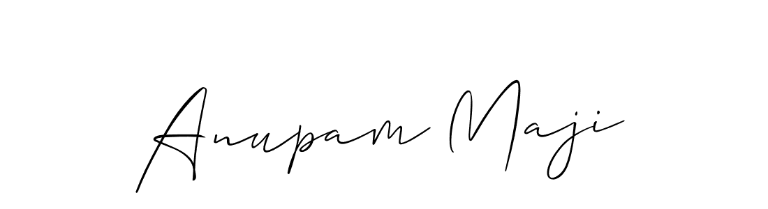 The best way (Allison_Script) to make a short signature is to pick only two or three words in your name. The name Anupam Maji include a total of six letters. For converting this name. Anupam Maji signature style 2 images and pictures png