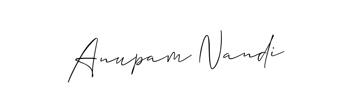 Create a beautiful signature design for name Anupam Nandi. With this signature (Allison_Script) fonts, you can make a handwritten signature for free. Anupam Nandi signature style 2 images and pictures png