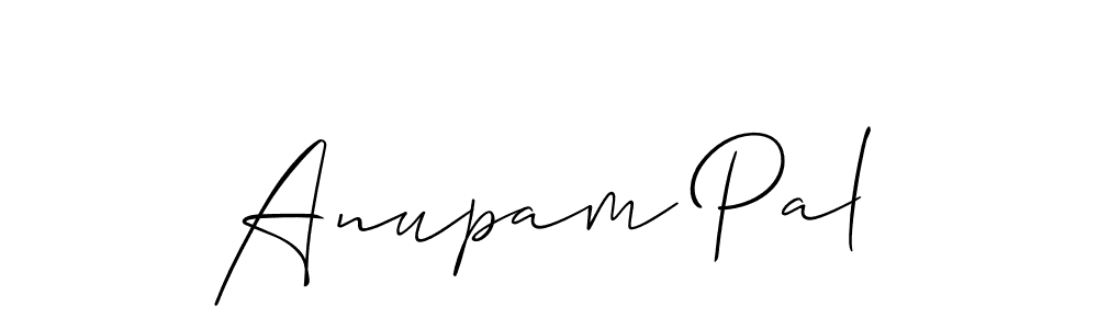 Also You can easily find your signature by using the search form. We will create Anupam Pal name handwritten signature images for you free of cost using Allison_Script sign style. Anupam Pal signature style 2 images and pictures png