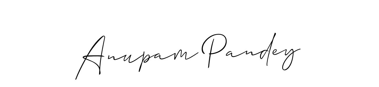 Create a beautiful signature design for name Anupam Pandey. With this signature (Allison_Script) fonts, you can make a handwritten signature for free. Anupam Pandey signature style 2 images and pictures png