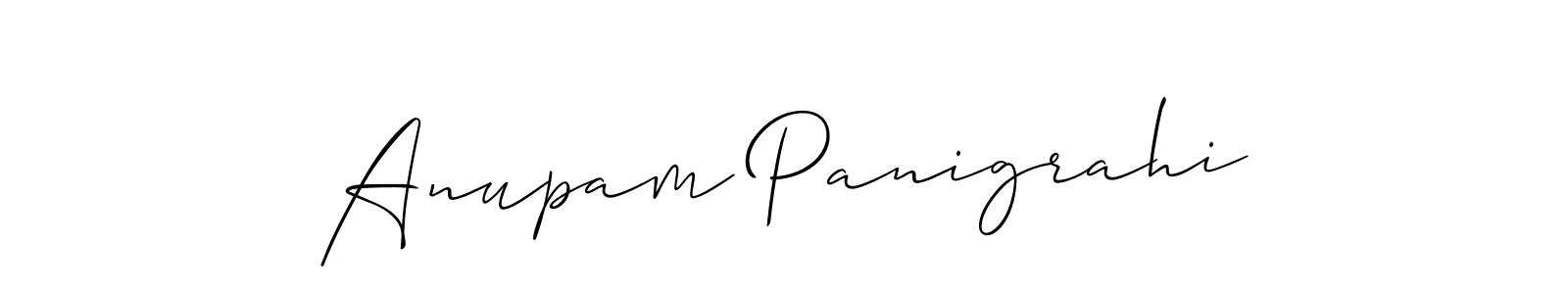 if you are searching for the best signature style for your name Anupam Panigrahi. so please give up your signature search. here we have designed multiple signature styles  using Allison_Script. Anupam Panigrahi signature style 2 images and pictures png