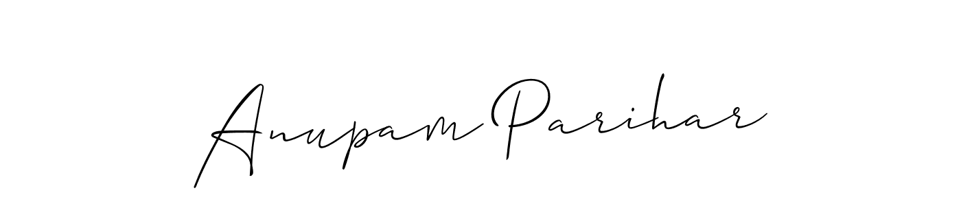 Use a signature maker to create a handwritten signature online. With this signature software, you can design (Allison_Script) your own signature for name Anupam Parihar. Anupam Parihar signature style 2 images and pictures png