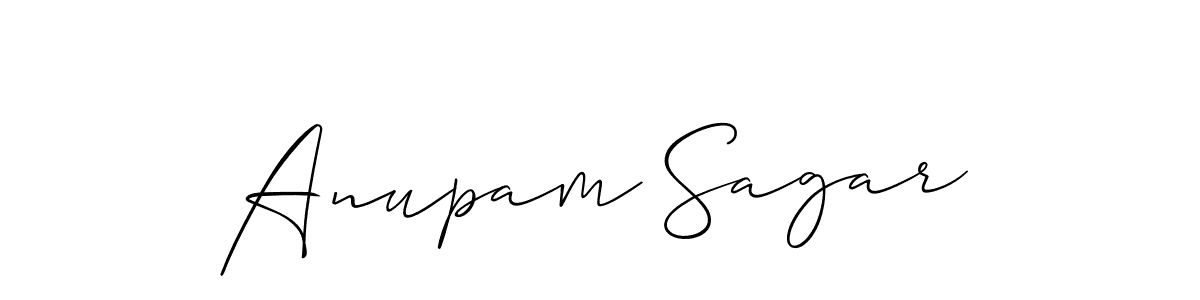 You should practise on your own different ways (Allison_Script) to write your name (Anupam Sagar) in signature. don't let someone else do it for you. Anupam Sagar signature style 2 images and pictures png