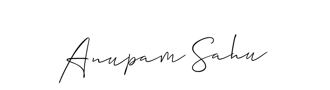 Anupam Sahu stylish signature style. Best Handwritten Sign (Allison_Script) for my name. Handwritten Signature Collection Ideas for my name Anupam Sahu. Anupam Sahu signature style 2 images and pictures png