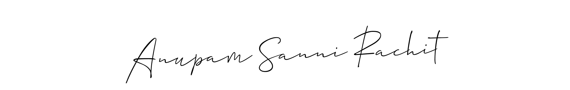 Anupam Sanni Rachit stylish signature style. Best Handwritten Sign (Allison_Script) for my name. Handwritten Signature Collection Ideas for my name Anupam Sanni Rachit. Anupam Sanni Rachit signature style 2 images and pictures png