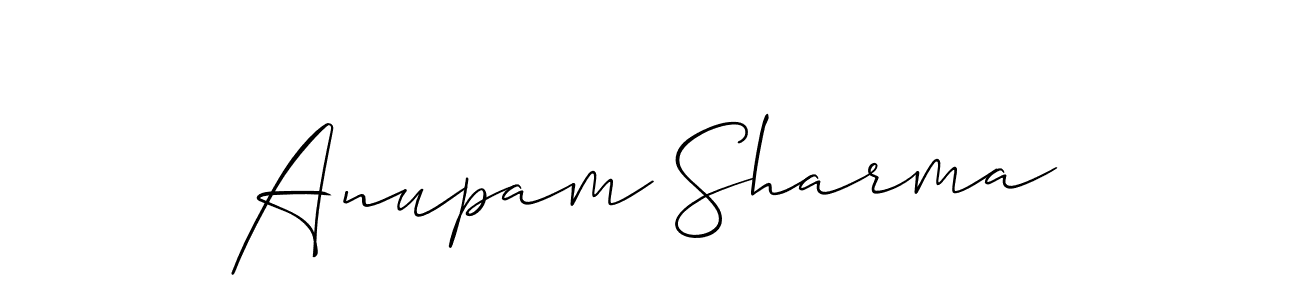 How to make Anupam Sharma signature? Allison_Script is a professional autograph style. Create handwritten signature for Anupam Sharma name. Anupam Sharma signature style 2 images and pictures png