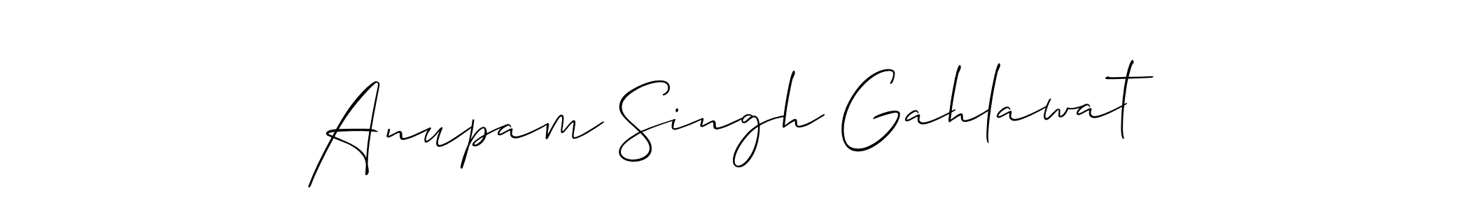 if you are searching for the best signature style for your name Anupam Singh Gahlawat. so please give up your signature search. here we have designed multiple signature styles  using Allison_Script. Anupam Singh Gahlawat signature style 2 images and pictures png