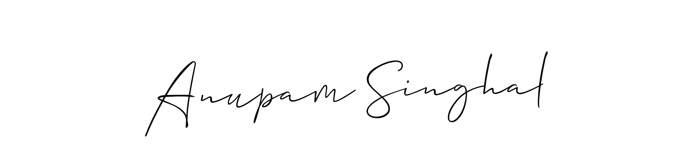 Create a beautiful signature design for name Anupam Singhal. With this signature (Allison_Script) fonts, you can make a handwritten signature for free. Anupam Singhal signature style 2 images and pictures png