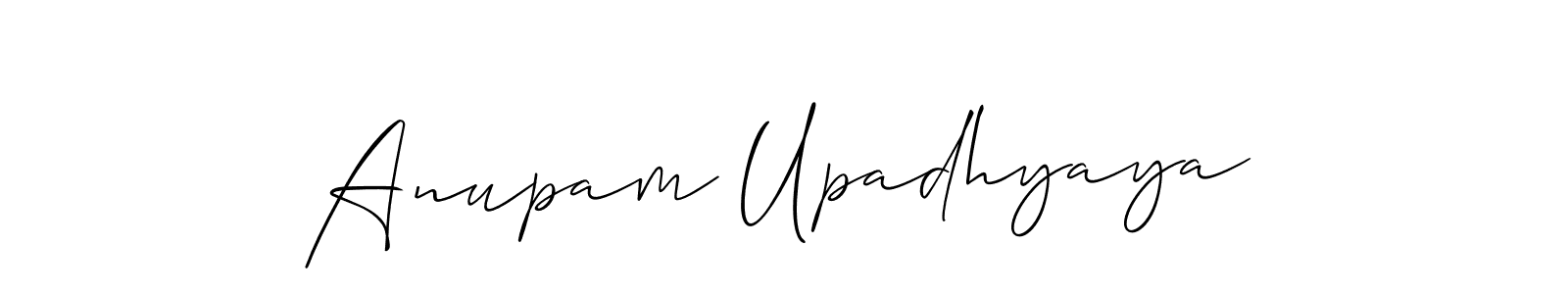 Design your own signature with our free online signature maker. With this signature software, you can create a handwritten (Allison_Script) signature for name Anupam Upadhyaya. Anupam Upadhyaya signature style 2 images and pictures png