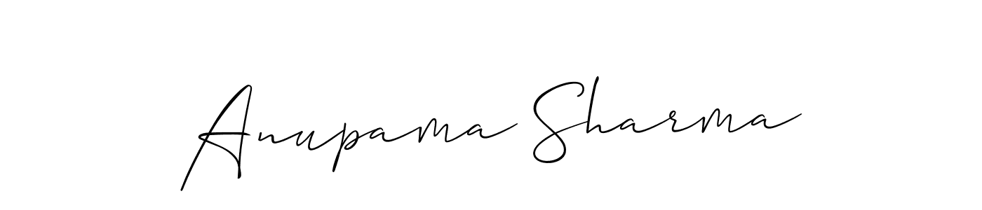 It looks lik you need a new signature style for name Anupama Sharma. Design unique handwritten (Allison_Script) signature with our free signature maker in just a few clicks. Anupama Sharma signature style 2 images and pictures png