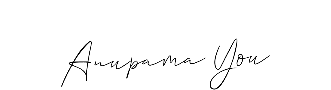 Design your own signature with our free online signature maker. With this signature software, you can create a handwritten (Allison_Script) signature for name Anupama You. Anupama You signature style 2 images and pictures png