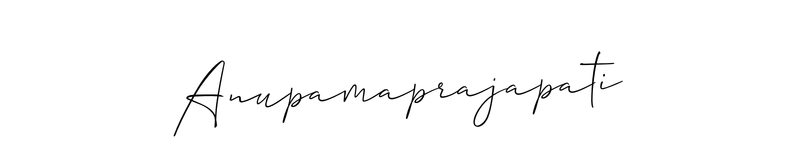 Make a beautiful signature design for name Anupamaprajapati. With this signature (Allison_Script) style, you can create a handwritten signature for free. Anupamaprajapati signature style 2 images and pictures png