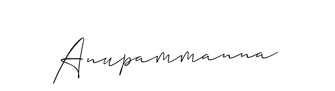 How to make Anupammanna signature? Allison_Script is a professional autograph style. Create handwritten signature for Anupammanna name. Anupammanna signature style 2 images and pictures png