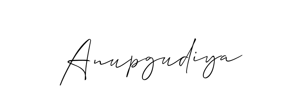 if you are searching for the best signature style for your name Anupgudiya. so please give up your signature search. here we have designed multiple signature styles  using Allison_Script. Anupgudiya signature style 2 images and pictures png