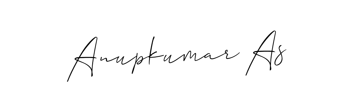 How to make Anupkumar As name signature. Use Allison_Script style for creating short signs online. This is the latest handwritten sign. Anupkumar As signature style 2 images and pictures png