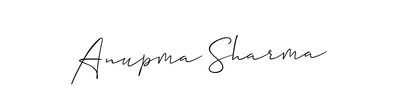 How to make Anupma Sharma signature? Allison_Script is a professional autograph style. Create handwritten signature for Anupma Sharma name. Anupma Sharma signature style 2 images and pictures png