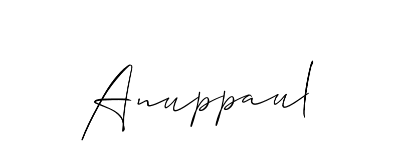 How to make Anuppaul name signature. Use Allison_Script style for creating short signs online. This is the latest handwritten sign. Anuppaul signature style 2 images and pictures png