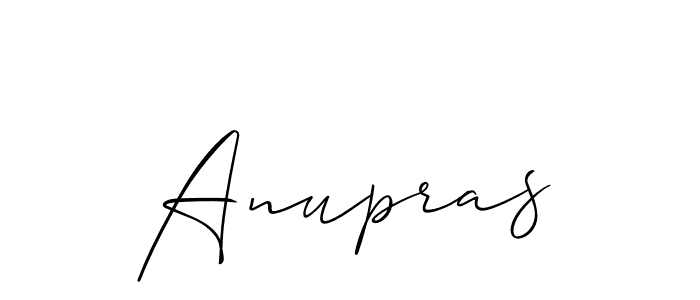 How to make Anupras name signature. Use Allison_Script style for creating short signs online. This is the latest handwritten sign. Anupras signature style 2 images and pictures png