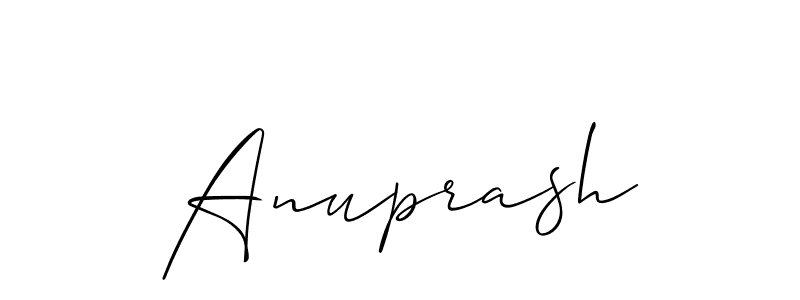 Create a beautiful signature design for name Anuprash. With this signature (Allison_Script) fonts, you can make a handwritten signature for free. Anuprash signature style 2 images and pictures png