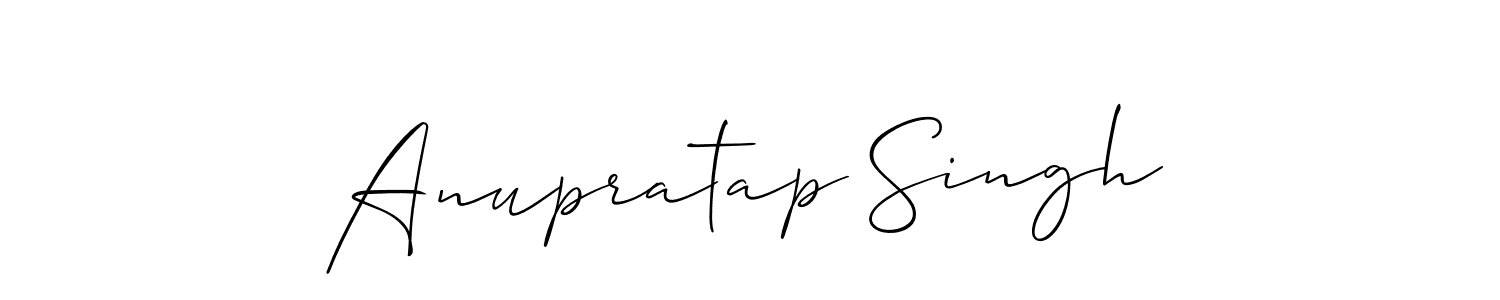 Use a signature maker to create a handwritten signature online. With this signature software, you can design (Allison_Script) your own signature for name Anupratap Singh. Anupratap Singh signature style 2 images and pictures png