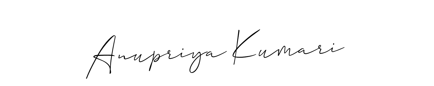 Also we have Anupriya Kumari name is the best signature style. Create professional handwritten signature collection using Allison_Script autograph style. Anupriya Kumari signature style 2 images and pictures png
