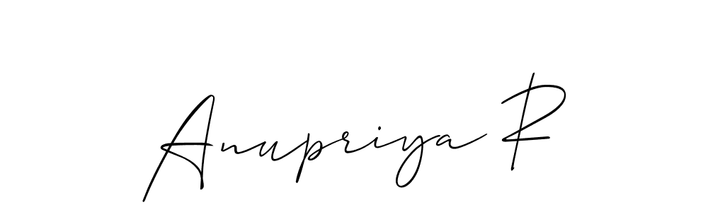 Similarly Allison_Script is the best handwritten signature design. Signature creator online .You can use it as an online autograph creator for name Anupriya R. Anupriya R signature style 2 images and pictures png