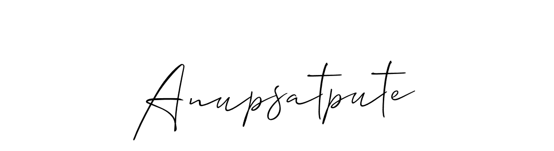 How to Draw Anupsatpute signature style? Allison_Script is a latest design signature styles for name Anupsatpute. Anupsatpute signature style 2 images and pictures png