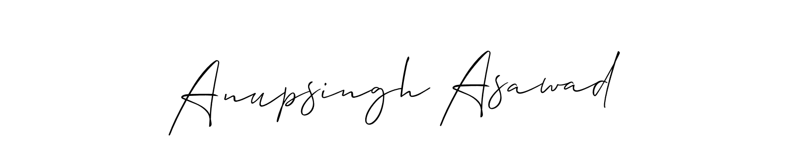 How to make Anupsingh Asawad name signature. Use Allison_Script style for creating short signs online. This is the latest handwritten sign. Anupsingh Asawad signature style 2 images and pictures png