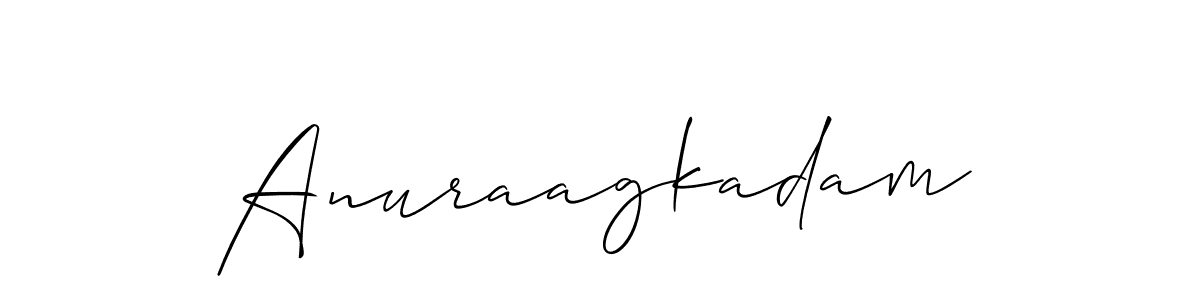 Also You can easily find your signature by using the search form. We will create Anuraagkadam name handwritten signature images for you free of cost using Allison_Script sign style. Anuraagkadam signature style 2 images and pictures png