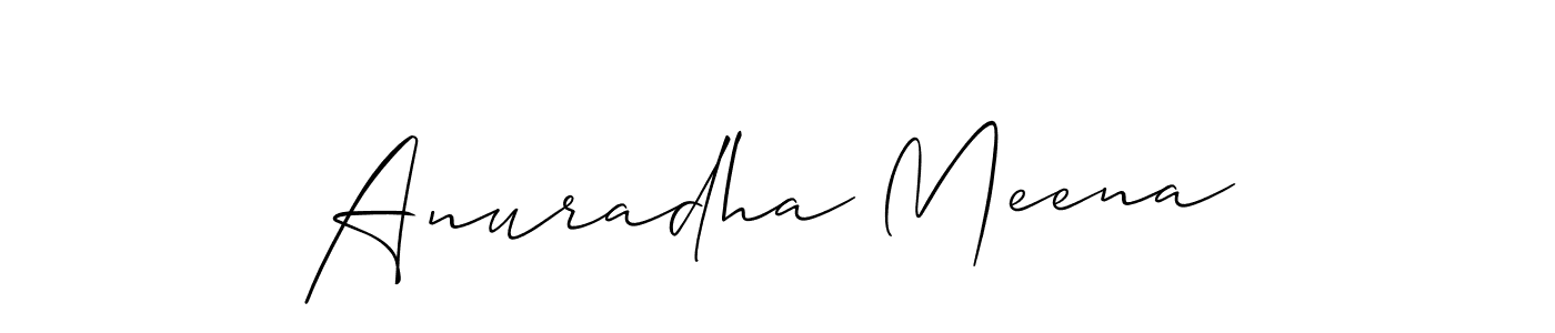 Design your own signature with our free online signature maker. With this signature software, you can create a handwritten (Allison_Script) signature for name Anuradha Meena. Anuradha Meena signature style 2 images and pictures png