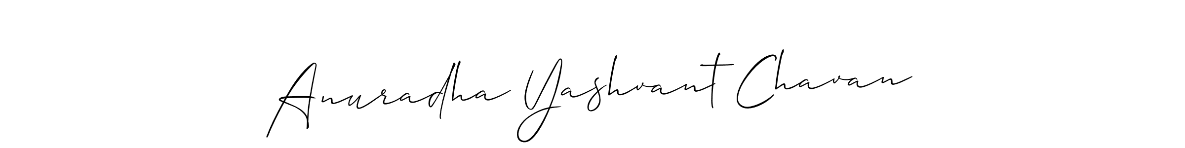 You should practise on your own different ways (Allison_Script) to write your name (Anuradha Yashvant Chavan) in signature. don't let someone else do it for you. Anuradha Yashvant Chavan signature style 2 images and pictures png