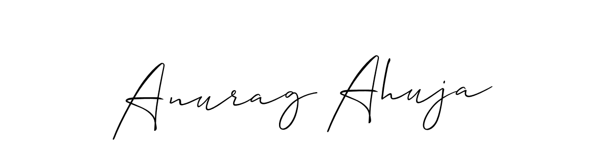 Design your own signature with our free online signature maker. With this signature software, you can create a handwritten (Allison_Script) signature for name Anurag Ahuja. Anurag Ahuja signature style 2 images and pictures png