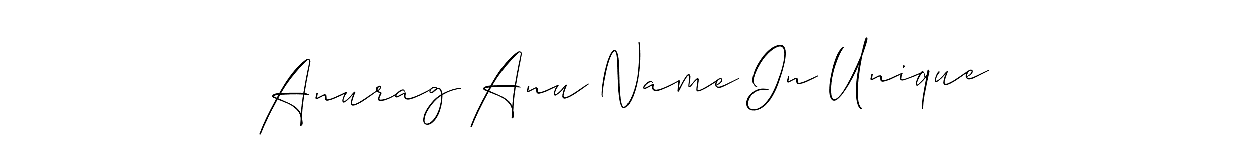 Design your own signature with our free online signature maker. With this signature software, you can create a handwritten (Allison_Script) signature for name Anurag Anu Name In Unique. Anurag Anu Name In Unique signature style 2 images and pictures png