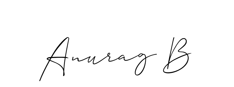 How to make Anurag B signature? Allison_Script is a professional autograph style. Create handwritten signature for Anurag B name. Anurag B signature style 2 images and pictures png