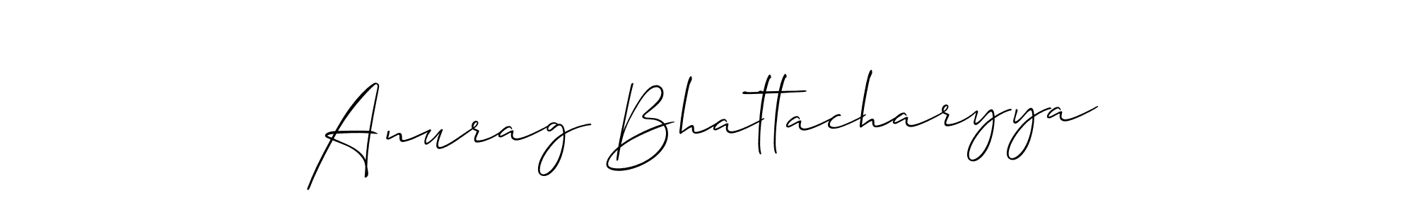 Make a beautiful signature design for name Anurag Bhattacharyya. With this signature (Allison_Script) style, you can create a handwritten signature for free. Anurag Bhattacharyya signature style 2 images and pictures png