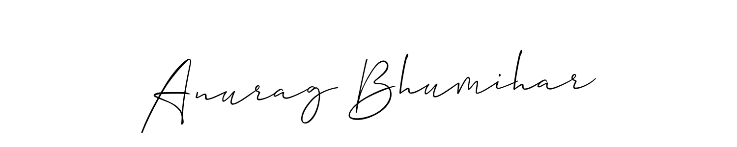 Also we have Anurag Bhumihar name is the best signature style. Create professional handwritten signature collection using Allison_Script autograph style. Anurag Bhumihar signature style 2 images and pictures png