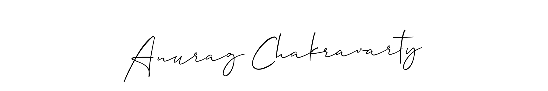 Make a short Anurag Chakravarty signature style. Manage your documents anywhere anytime using Allison_Script. Create and add eSignatures, submit forms, share and send files easily. Anurag Chakravarty signature style 2 images and pictures png