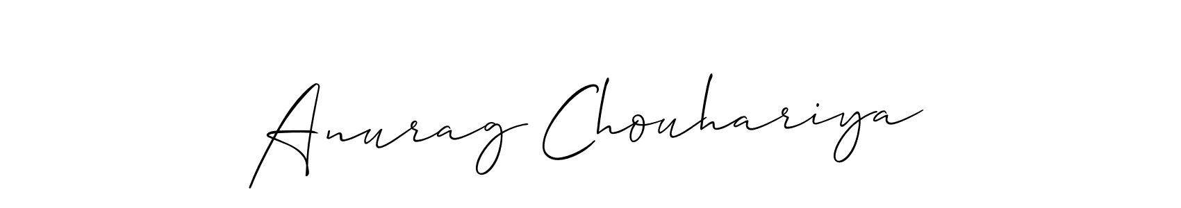How to Draw Anurag Chouhariya signature style? Allison_Script is a latest design signature styles for name Anurag Chouhariya. Anurag Chouhariya signature style 2 images and pictures png