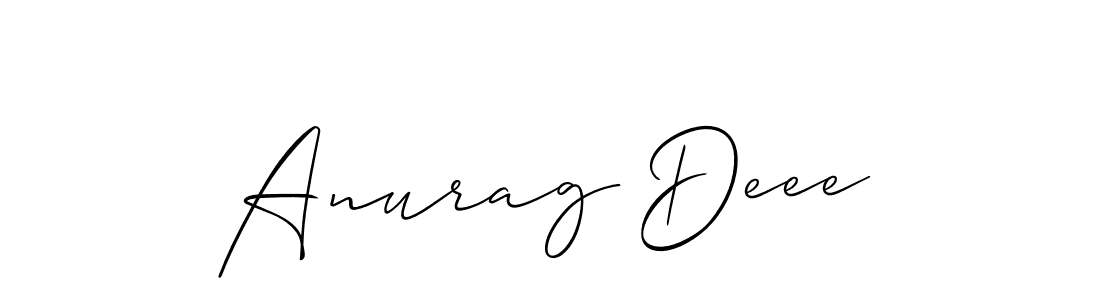 The best way (Allison_Script) to make a short signature is to pick only two or three words in your name. The name Anurag Deee include a total of six letters. For converting this name. Anurag Deee signature style 2 images and pictures png