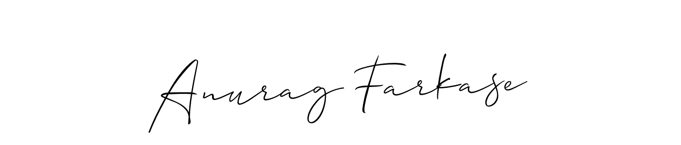 How to make Anurag Farkase signature? Allison_Script is a professional autograph style. Create handwritten signature for Anurag Farkase name. Anurag Farkase signature style 2 images and pictures png