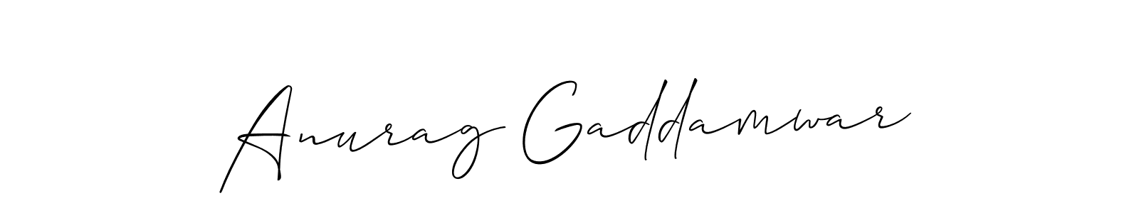 How to make Anurag Gaddamwar signature? Allison_Script is a professional autograph style. Create handwritten signature for Anurag Gaddamwar name. Anurag Gaddamwar signature style 2 images and pictures png