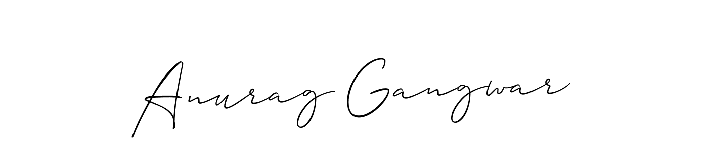 Make a beautiful signature design for name Anurag Gangwar. With this signature (Allison_Script) style, you can create a handwritten signature for free. Anurag Gangwar signature style 2 images and pictures png