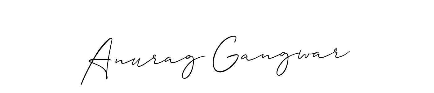 It looks lik you need a new signature style for name Anurag Gangwar. Design unique handwritten (Allison_Script) signature with our free signature maker in just a few clicks. Anurag Gangwar signature style 2 images and pictures png