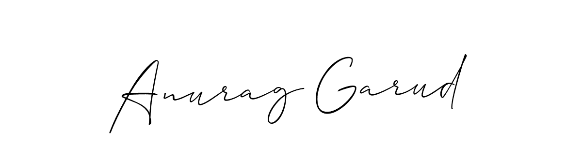 Make a beautiful signature design for name Anurag Garud. With this signature (Allison_Script) style, you can create a handwritten signature for free. Anurag Garud signature style 2 images and pictures png