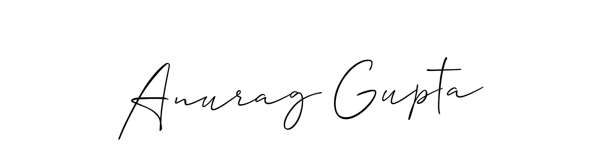 Make a beautiful signature design for name Anurag Gupta. With this signature (Allison_Script) style, you can create a handwritten signature for free. Anurag Gupta signature style 2 images and pictures png