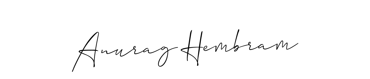 Make a beautiful signature design for name Anurag Hembram. Use this online signature maker to create a handwritten signature for free. Anurag Hembram signature style 2 images and pictures png