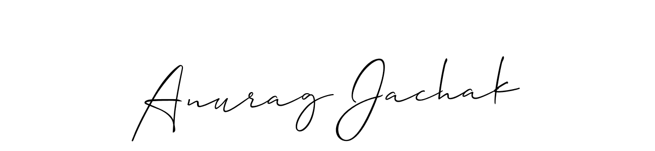 How to make Anurag Jachak name signature. Use Allison_Script style for creating short signs online. This is the latest handwritten sign. Anurag Jachak signature style 2 images and pictures png