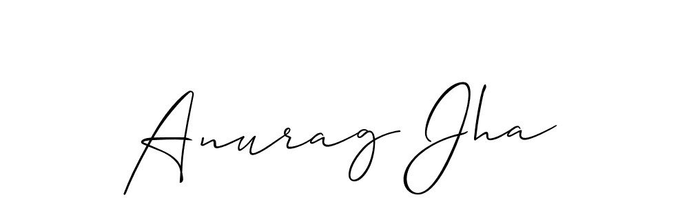 Also we have Anurag Jha name is the best signature style. Create professional handwritten signature collection using Allison_Script autograph style. Anurag Jha signature style 2 images and pictures png